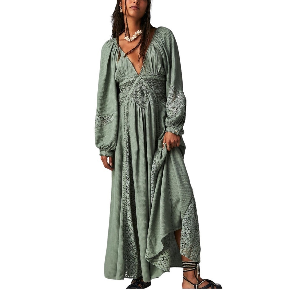 Free People Green Maxi Dress